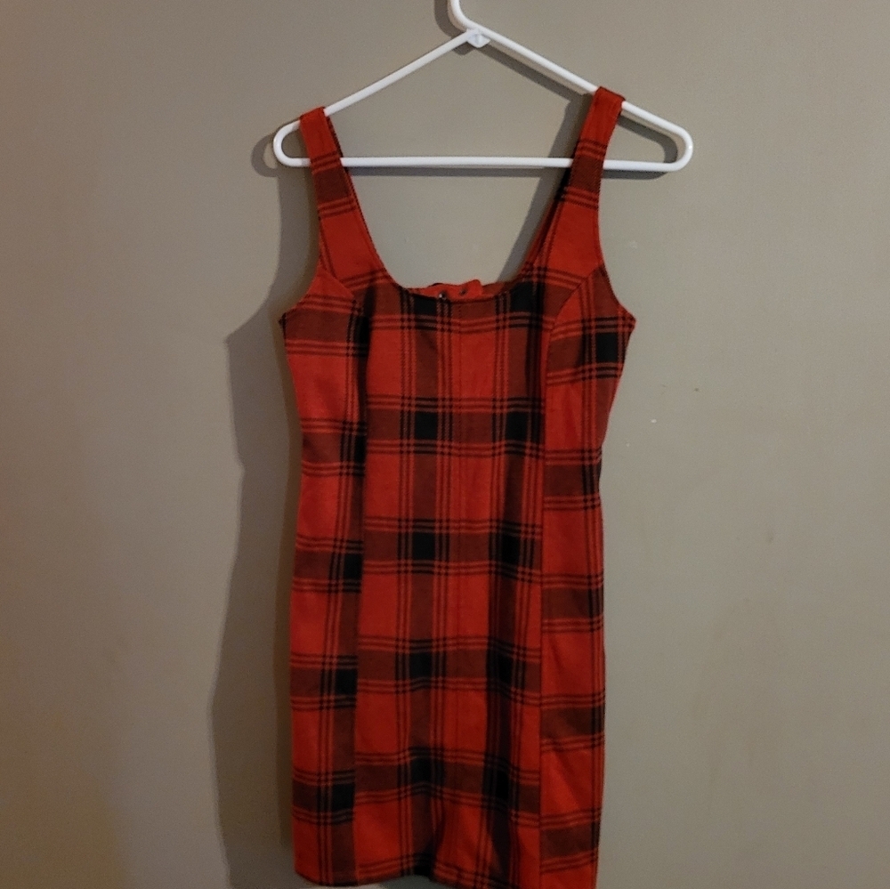 SO Red and Black Bodycon Mini Dress M